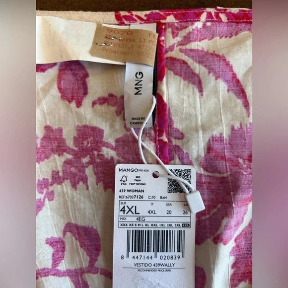 Mango Floral-print wrap midi dress liberty floral plus size - Picture 10 of 12